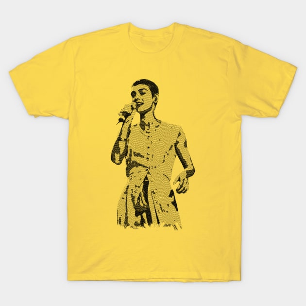 Sinead O'connor Simple Engraved T-Shirt by Chillashop Artstudio